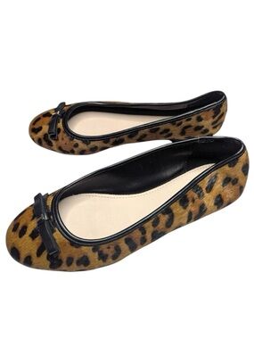 NEW Ted Baker Norha Leopard Print Ballerina Pump Flat